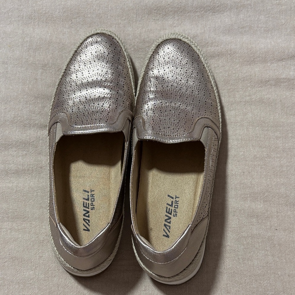 Final price. Vaneli Spirt Metallic Slip-On Shoes 9 Narrow